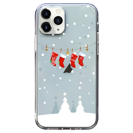 Christmas Colored Drawing Pattern High Transparent Soft TPU Phone Case, For iPhone 11 Pro Max, For iPhone 11, For iPhone 11 Pro