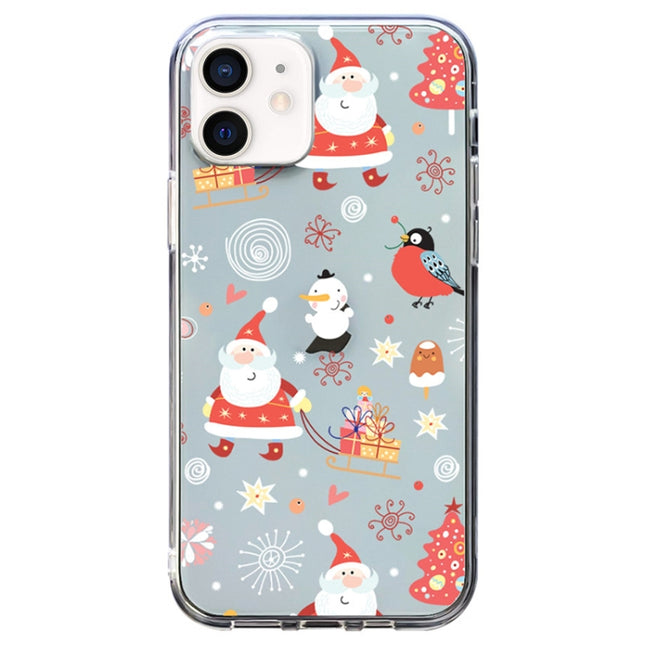 Christmas Colored Drawing Pattern High Transparent Soft TPU Phone Case, For iPhone 12, For iPhone 12 Pro Max, For iPhone 12 Pro, For iPhone 12 mini