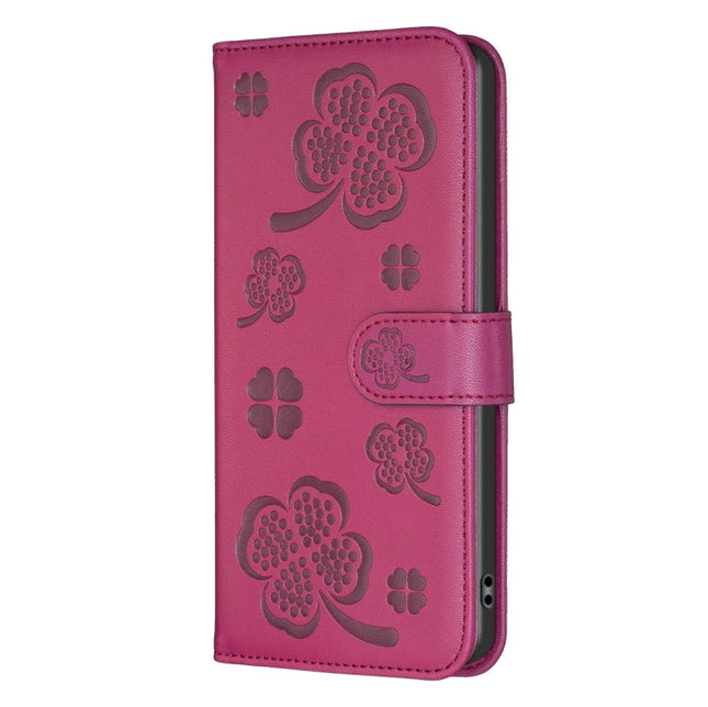 Four-leaf Embossed Leather Phone Case, For iPhone 7 Plus / 8 Plus
