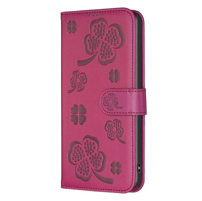 Four-leaf Embossed Leather Phone Case, For iPhone 17 Pro Max, For iPhone 17 Pro, For iPhone 17, For iPhone Air