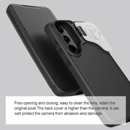 NILLKIN Qin Prop Series Flip Camera Cover Design Leather Phone Case, For Samsung Galaxy S24+ 5G, For Samsung Galaxy S24 5G