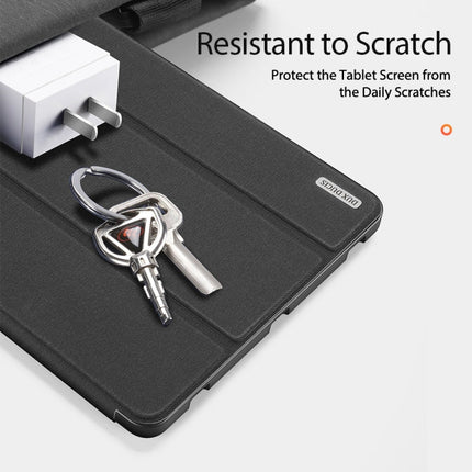 DUX DUCIS Domo Series Horizontal Flip Magnetic PU Leather Case with Three-folding Holder & Sleep / Wake-up Function & Pen Slot, For Samsung Galaxy Tab S7+ 12.4 inch