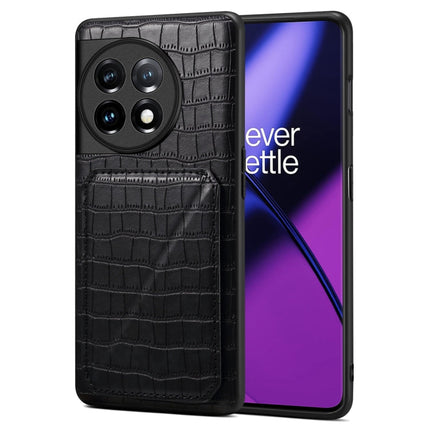 Denior Imitation Crocodile Leather Back Phone Case with Holder