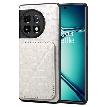 Denior Imitation Crocodile Leather Back Phone Case with Holder