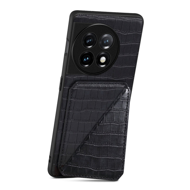 Denior Imitation Crocodile Leather Back Phone Case with Holder