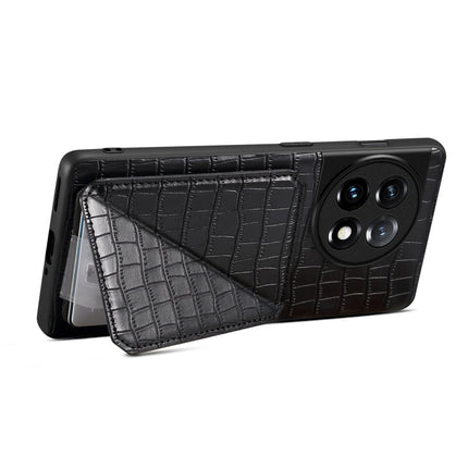 Denior Imitation Crocodile Leather Back Phone Case with Holder