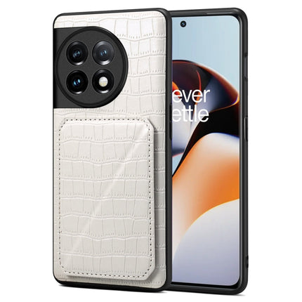 Denior Imitation Crocodile Leather Back Phone Case with Holder