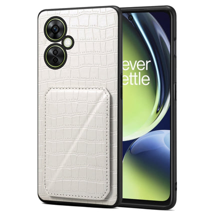 Denior Imitation Crocodile Leather Back Phone Case with Holder