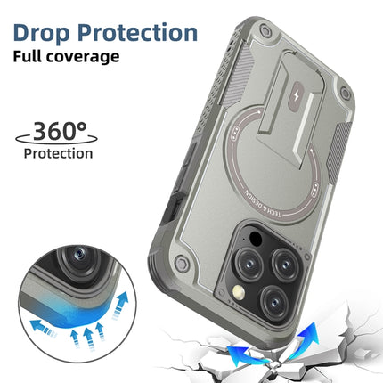Armor Magsafe Holder PC Hybrid TPU Phone Case, For iPhone 15, For iPhone 14 Plus, For iPhone 14, For iPhone 14 Pro