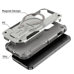 Armor Magsafe Holder PC Hybrid TPU Phone Case, For iPhone 12 Pro Max