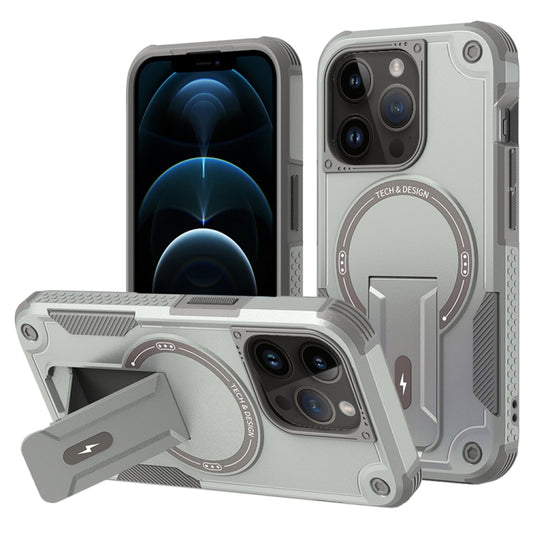 Armor Magsafe Holder PC Hybrid TPU Phone Case, For iPhone 12 Pro Max