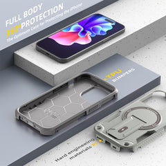 Armor Magsafe Holder PC Hybrid TPU Phone Case, For iPhone 12 Pro Max