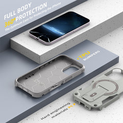 Armor Magsafe Holder PC Hybrid TPU Phone Case