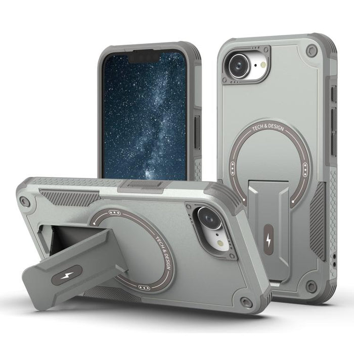 Armor Magsafe Holder PC Hybrid TPU Phone Case, For iPhone 17e / 16e, For iPhone 16 Pro Max, For iPhone 16 Pro, For iPhone 16 Plus