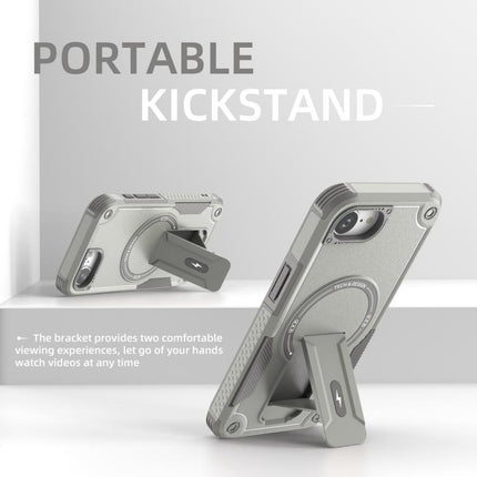 Armor Magsafe Holder PC Hybrid TPU Phone Case, For iPhone 17e / 16e, For iPhone 16 Pro Max, For iPhone 16 Pro, For iPhone 16 Plus