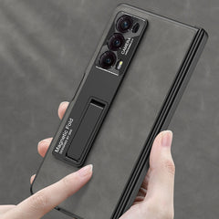 GKK Integrated Frosted Fold Hinge Leather Phone Case with Holder