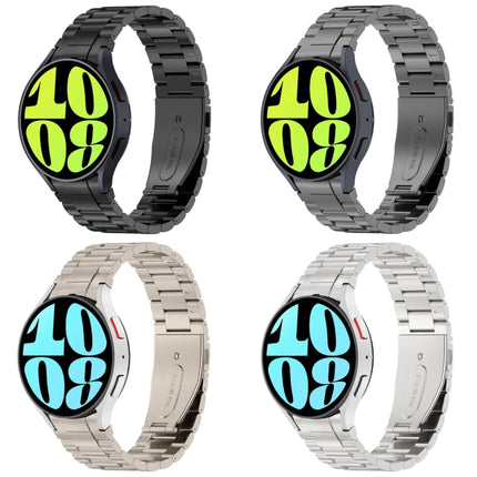 Button Style Three-bead Metal Watch Band, For Samsung Galaxy Watch6/6 Classic/5/5 Pro