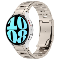 Button Style Titanium Steel Metal Watch Band, For Samsung Galaxy Watch6/6 Classic/5/5 Pro