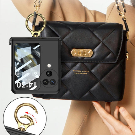 GKK Integrated Magnetic Hinged Flip Case with Ring Holder, For OPPO Find N3 Flip