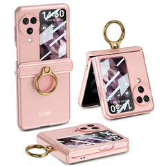 GKK Integrated Magnetic Hinged Flip Case with Ring Holder, For OPPO Find N3 Flip