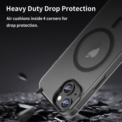MagSafe Frosted Translucent TPU + PC Full Coverage Phone Case, For iPhone 14, For iPhone 14 Pro