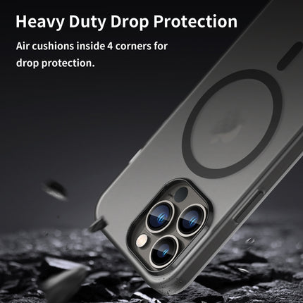 MagSafe Frosted Translucent TPU + PC Full Coverage Phone Case, For iPhone 12 Pro Max, For iPhone 12 Pro
