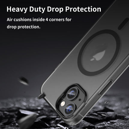 MagSafe Frosted Translucent TPU + PC Full Coverage Phone Case, For iPhone 15 Pro, For iPhone 15 Plus