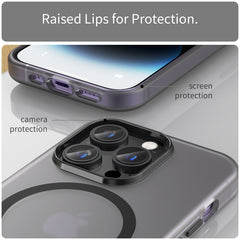 MagSafe Frosted Translucent TPU + PC Full Coverage Phone Case, For iPhone 16 Pro, For iPhone 16 Plus