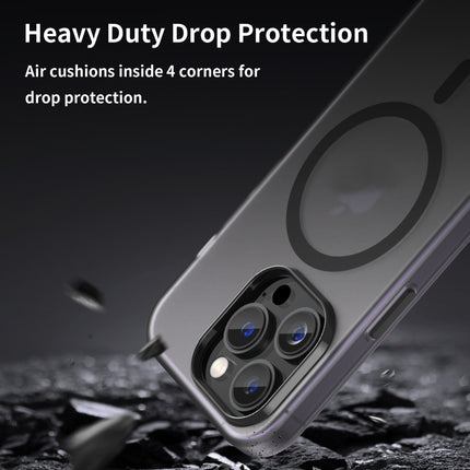 MagSafe Frosted Translucent TPU + PC Full Coverage Phone Case, For iPhone 15 Pro, For iPhone 15 Plus