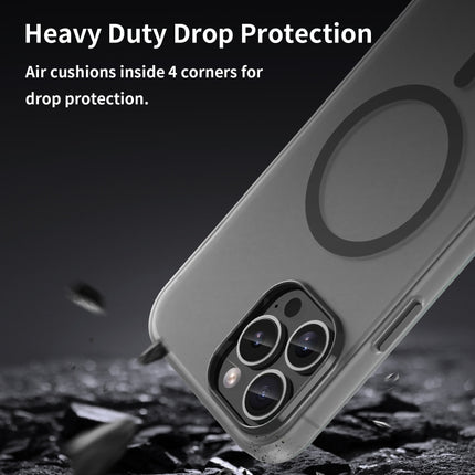 MagSafe Frosted Translucent TPU + PC Full Coverage Phone Case, For iPhone 12 Pro Max, For iPhone 12 Pro