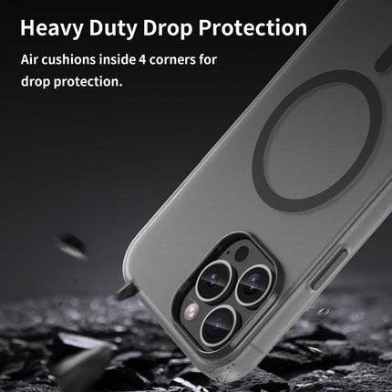 MagSafe Frosted Translucent TPU + PC Full Coverage Phone Case, For iPhone 12 Pro Max, For iPhone 12 Pro