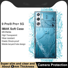 imak UX-5 Series Transparent Shockproof TPU Protective Case, For ZTE nubia Red Magic 9 Pro 5G/9 Pro+ 5G, For ZTE nubia Z60 Ultra 5G