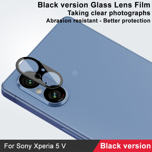 IMAK Rear Camera Lens Glass Film Black Version, For Sony Xperia 5 V
