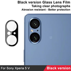IMAK Rear Camera Lens Glass Film Black Version, For Sony Xperia 5 V