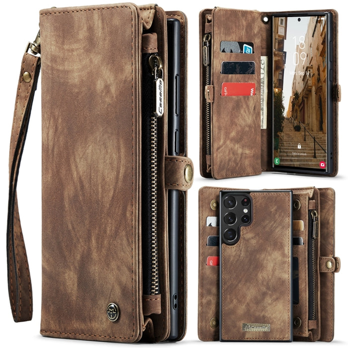 CaseMe 008 Detachable Multifunctional Leather Phone Case, For Samsung Galaxy S24 Ultra 5G, For Samsung Galaxy S24+ 5G, For Samsung Galaxy S24 5G