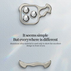 Frameless Metal Corner Pad Phone Case with Lens Film, For iPhone 14 Plus, For iPhone 14, For iPhone 14 Pro, For iPhone 14 Pro Max