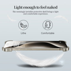 Frameless Metal Corner Pad Phone Case with Lens Film, For iPhone 14 Plus, For iPhone 14, For iPhone 14 Pro, For iPhone 14 Pro Max