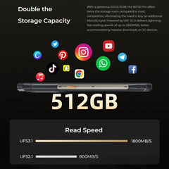 Oukitel WP30 Pro 5G, IP68/IP69K, 108MP Camera, 11000mAh, 6.78 inch + 1.8 inch MediaTek Dimensity 8050 Octa-core 3.0GHz, NFC, OTG, Network: 5G
