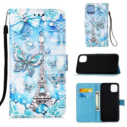 Painted Flat Texture Leather Case with Lanyard & Card Slot & Wallet & Holder, For iPhone 12 mini, For iPhone 12 / 12 Pro