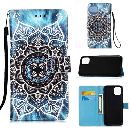 Painted Flat Texture Leather Case with Lanyard & Card Slot & Wallet & Holder, For iPhone 12 mini, For iPhone 12 / 12 Pro