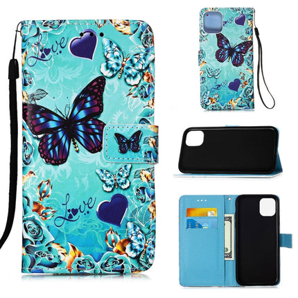 Painted Flat Texture Leather Case with Lanyard & Card Slot & Wallet & Holder, For iPhone 12 mini, For iPhone 12 / 12 Pro