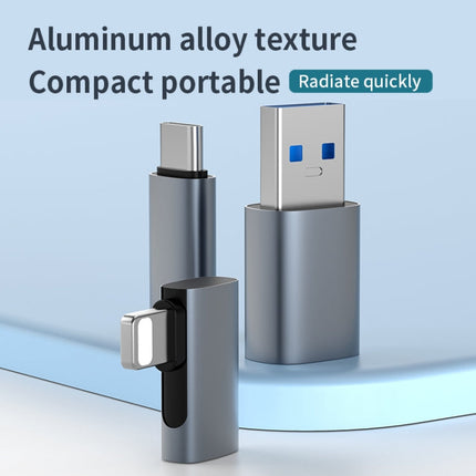 60W USB-A Male to USB-C Female Charging Transfer Adapter