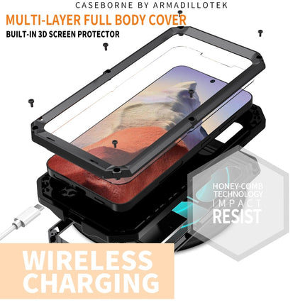 R-JUST Sliding Camera Life Waterproof Holder Phone Case, For Samsung Galaxy S24 5G