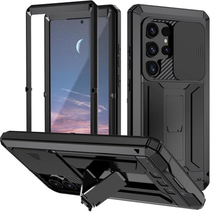 R-JUST Sliding Camera Life Waterproof Holder Phone Case, For Samsung Galaxy S25 Edge 5G, For Samsung Galaxy S25 5G, For Samsung Galaxy S25+ 5G, For Samsung Galaxy S25 Ultra 5G, For Samsung Galaxy S24 Ultra 5G, For Samsung Galaxy S24+ 5G