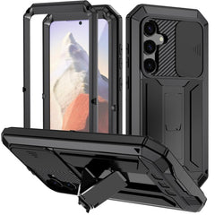 R-JUST Sliding Camera Life Waterproof Holder Phone Case, For Samsung Galaxy S25 Edge 5G, For Samsung Galaxy S25 5G, For Samsung Galaxy S25+ 5G, For Samsung Galaxy S25 Ultra 5G, For Samsung Galaxy S24 Ultra 5G, For Samsung Galaxy S24+ 5G