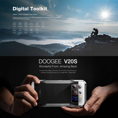 DOOGEE V20S, Side Fingerprint, 6.43 inch Android 13 Dimensity 6020 Octa Core 2.2GHz, Network: 5G, OTG, NFC, Support Google Pay, 12GB+256GB