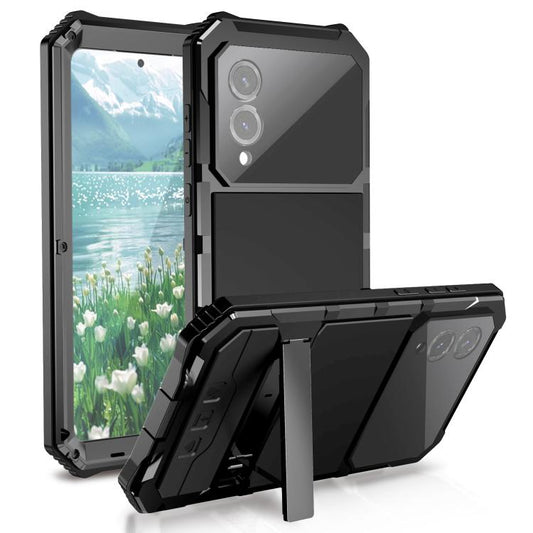 R-JUST Life Waterproof Dustproof Shockproof Holder Phone Case, For Samsung Galaxy S25 Edge 5G, For Samsung Galaxy S25 Ultra 5G, For Samsung Galaxy S24 Ultra 5G