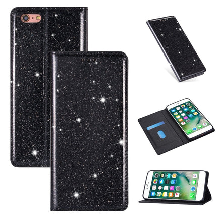 Ultrathin Glitter Magnetic Horizontal Flip Leather Case with Holder & Card Slots, For iPhone 6 Plus, For iPhone 8 / 7, For iPhone 8 Plus / 7 Plus, For iPhone 11