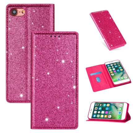 Ultrathin Glitter Magnetic Horizontal Flip Leather Case with Holder & Card Slots, For iPhone 6 Plus, For iPhone 8 / 7, For iPhone 8 Plus / 7 Plus, For iPhone 11