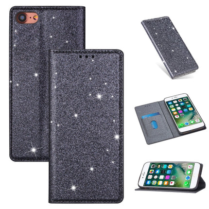 Ultrathin Glitter Magnetic Horizontal Flip Leather Case with Holder & Card Slots, For iPhone 6 Plus, For iPhone 8 / 7, For iPhone 8 Plus / 7 Plus, For iPhone 11